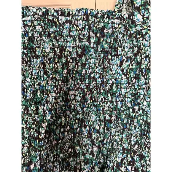 j. Crew Blue Floral Crop Top Sz XS - Picture 3 of 4